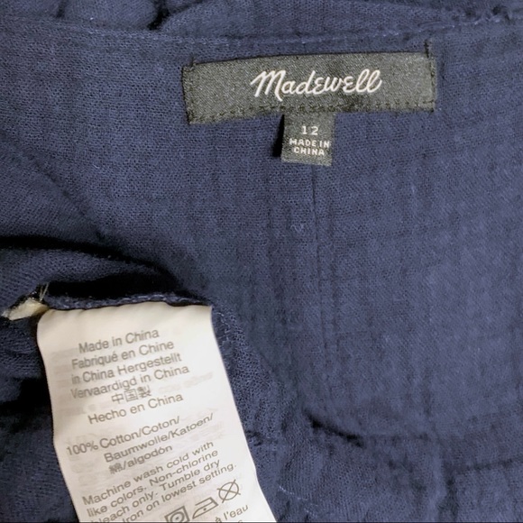 SOLD-Madewell Jumpsuit Slouchy Navy Blue Overalls - Picture 11 of 13